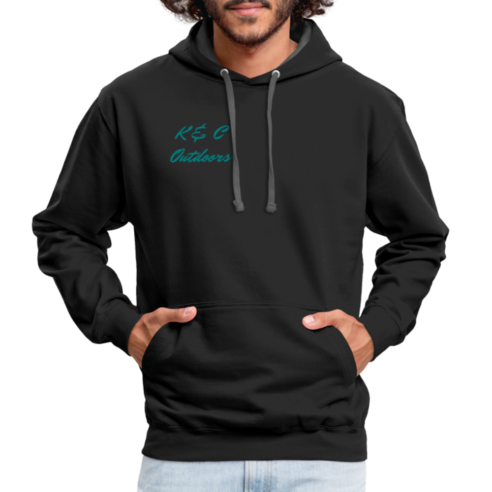 K & C Contrast Hoodie Unisex - black/asphalt
