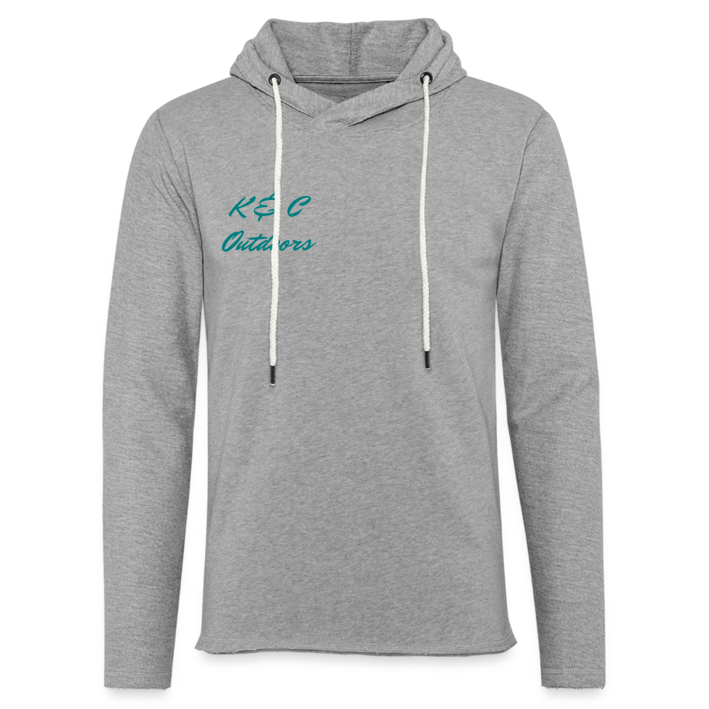 K & C Unisex Lightweight Terry Hoodie - heather gray