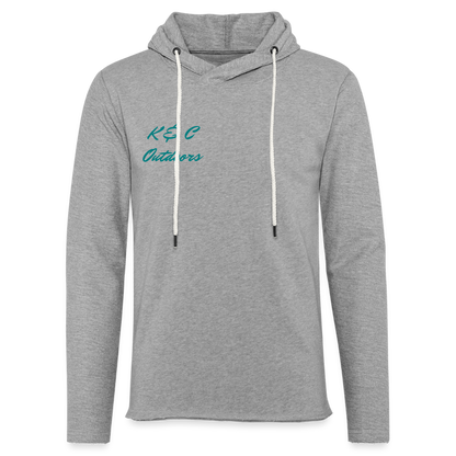 K & C Unisex Lightweight Terry Hoodie - heather gray