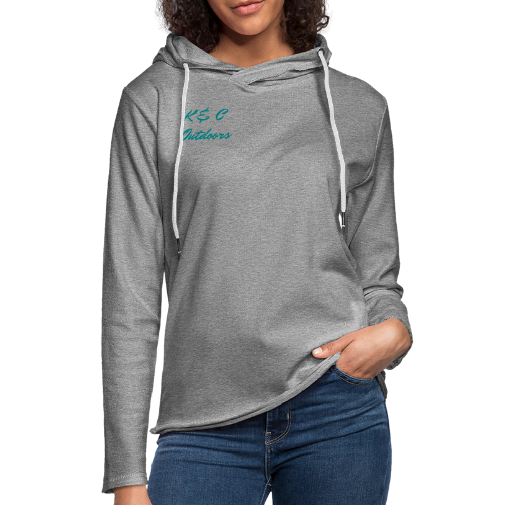 K & C Unisex Lightweight Terry Hoodie - heather gray