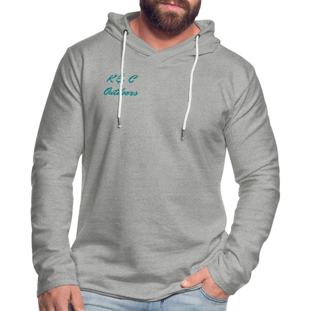 K & C Unisex Lightweight Terry Hoodie - heather gray