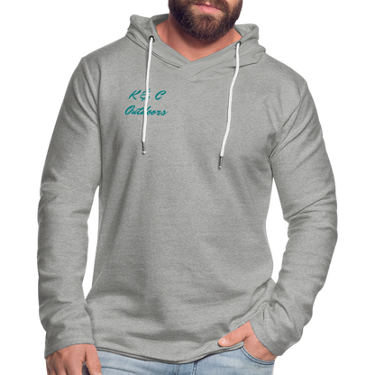 K & C Unisex Lightweight Terry Hoodie - heather gray