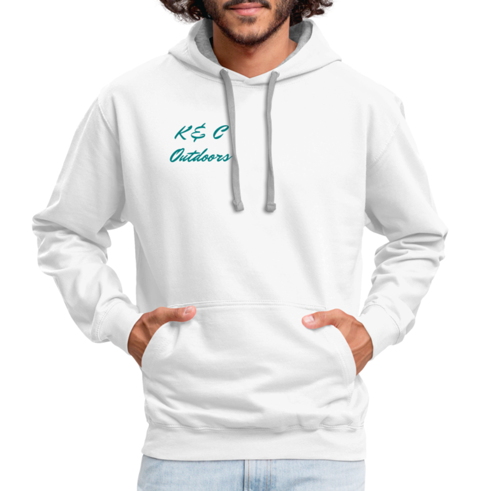 K & C Contrast Hoodie Unisex - white/gray