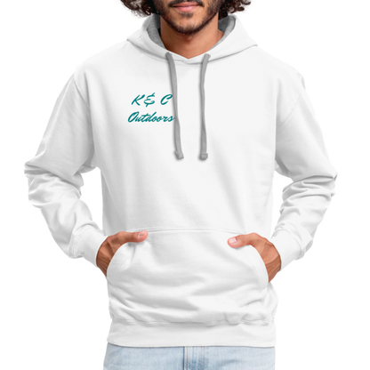 K & C Contrast Hoodie Unisex - white/gray