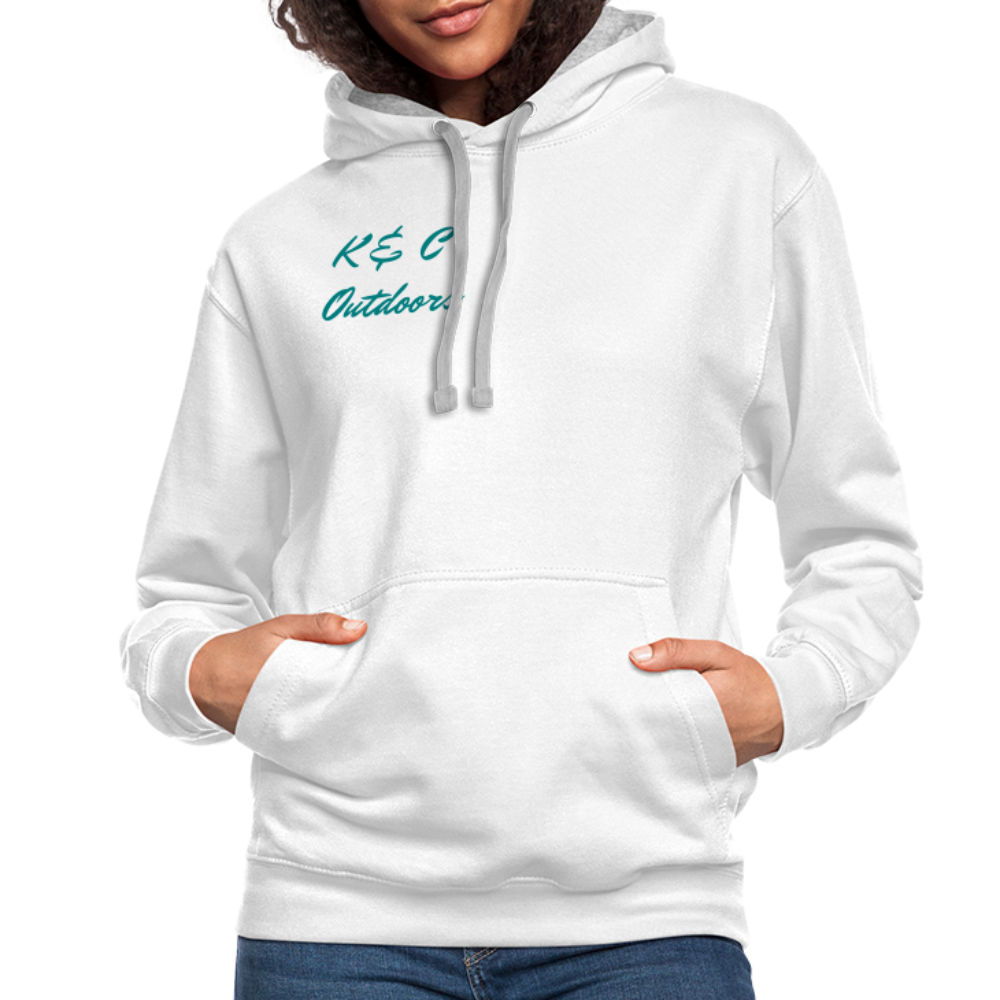 K & C Contrast Hoodie Unisex - white/gray