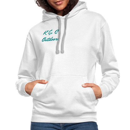 K & C Contrast Hoodie Unisex - white/gray