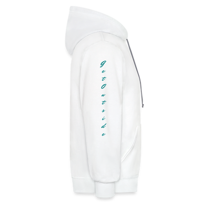 K & C Contrast Hoodie Unisex - white/gray