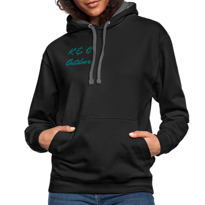 K & C Contrast Hoodie Unisex - black/asphalt