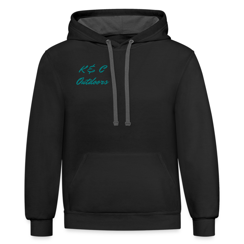 K & C Contrast Hoodie Unisex - black/asphalt