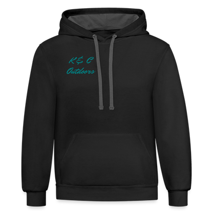 K & C Contrast Hoodie Unisex - black/asphalt