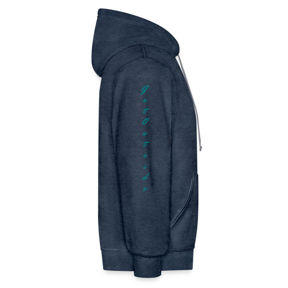 K & C Contrast Hoodie Unisex - indigo heather/asphalt