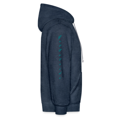 K & C Contrast Hoodie Unisex - indigo heather/asphalt