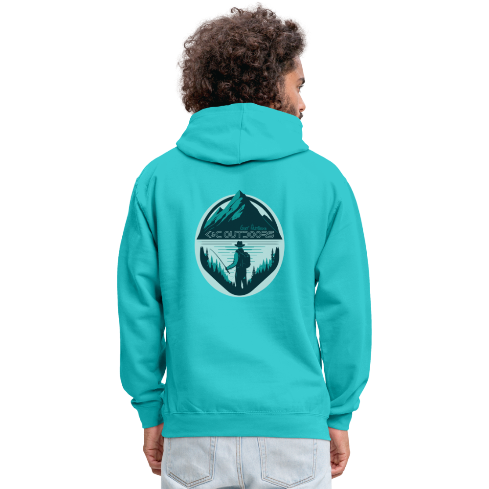 K & C Contrast Hoodie Unisex - scuba blue/asphalt